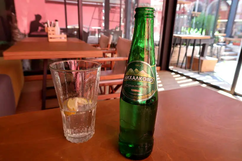 Sparkling Mineral Water at a Bulgarian Restaurant AuthenticFoodQuest