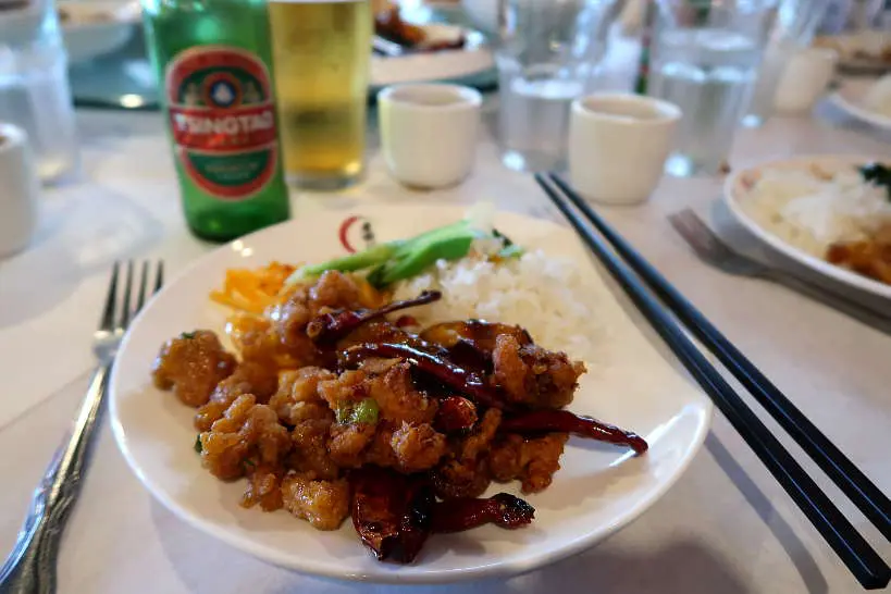 Plate at Lao Sze Chuan One of the best restaurants in Chinatown Chicago by Authentic Food Quest