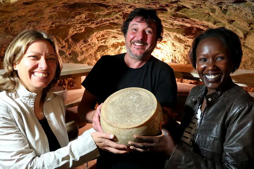 Claire Marti and Rosemary in the Cellar at Mas Alba Girona Spain by AuthenticFoodQuest
