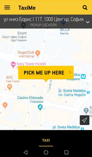 TaxiMe App Sofia Bulgaria by AuthenticFoodQuest