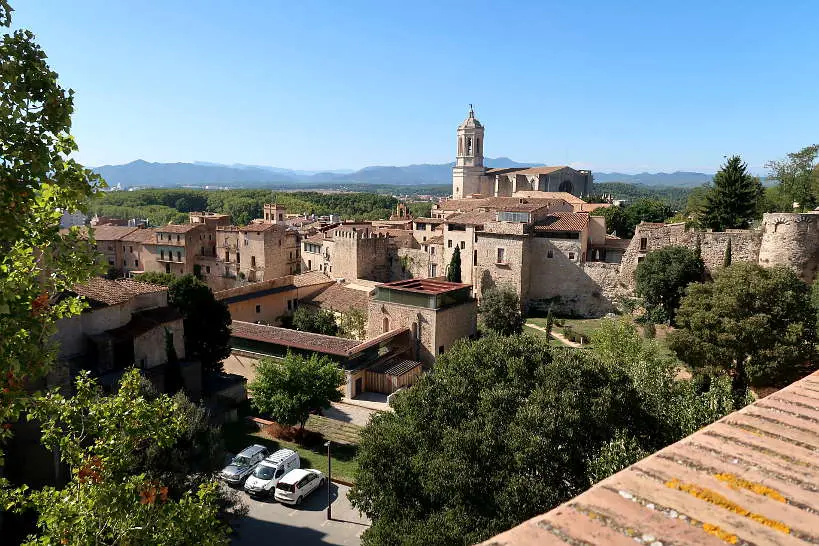 View the city from Girona Medieval City Walls by Authentic Food Quest