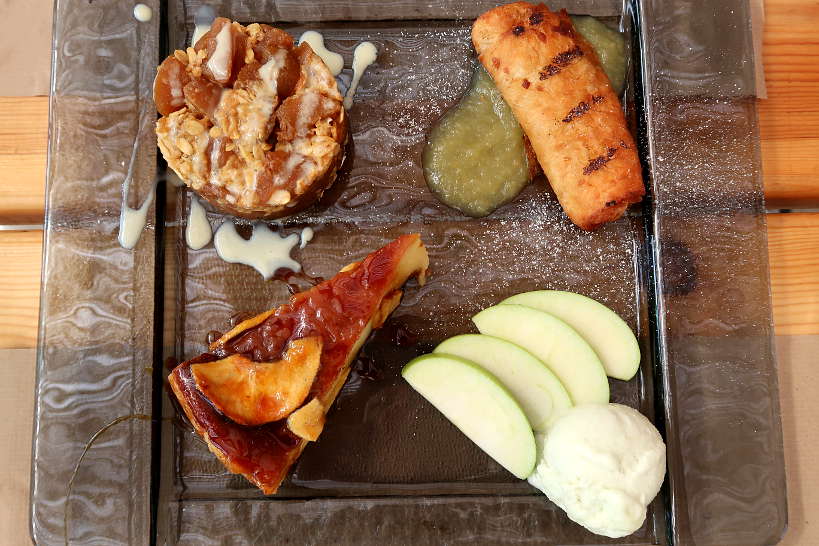 Apple desserts at Cidery Mooma Restaurant by AuthenticFoodQuest