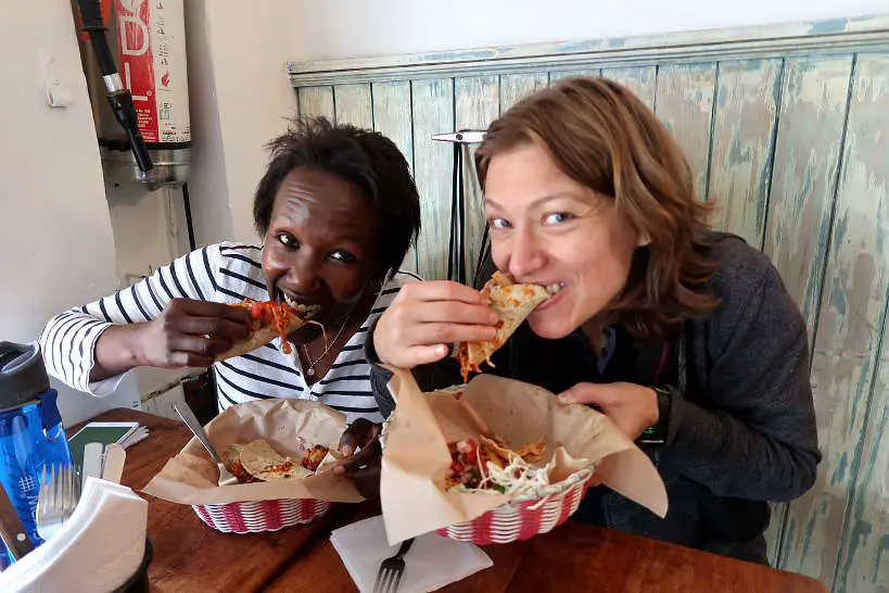 Rosemary and Claire at Chico Julio stop during Colonia Roma Food Tour by AuthenticFoodQuest