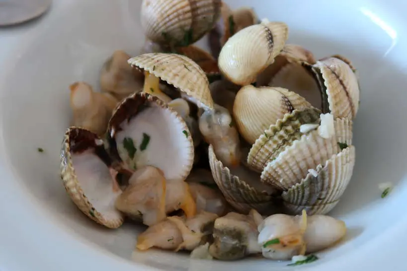 Clams at Es Baluard Restaurant in Cadaques Costa Brava by Authentic Food Quest