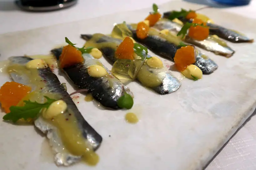 Marinated Sardines at Vicus Restaurant in Pals by AuthenticFoodQuest