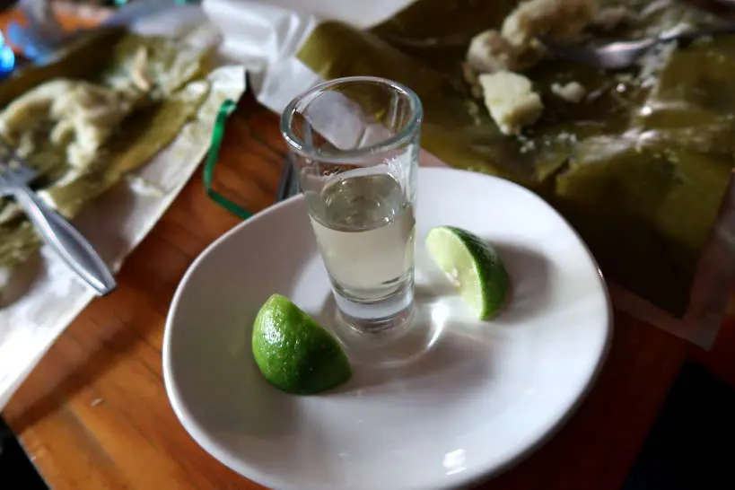 Tequila with Tamales during Secret Food Tours Mexico City by AuthenticFoodQuest