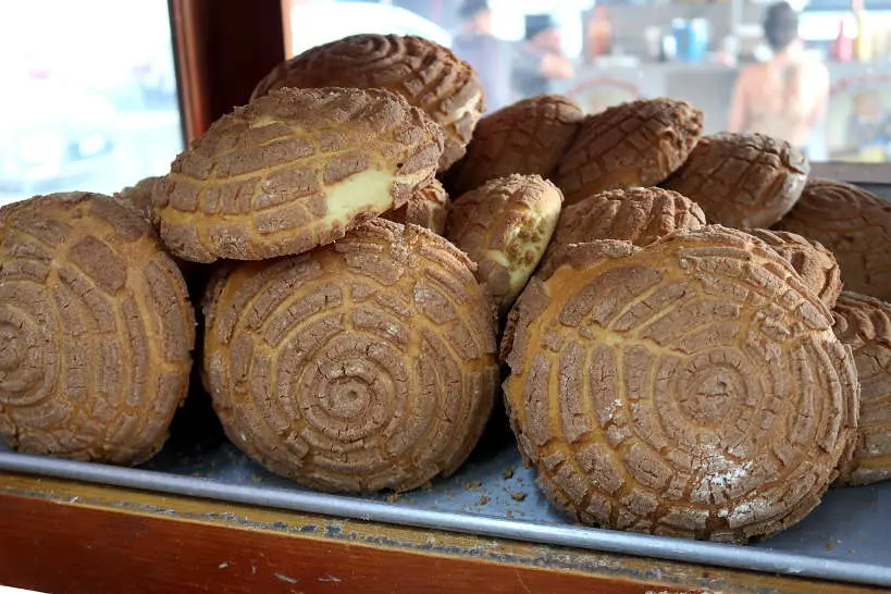 Pan Dulce Conchas Breakfast in Mexico City food by AuthenticFoodQuest