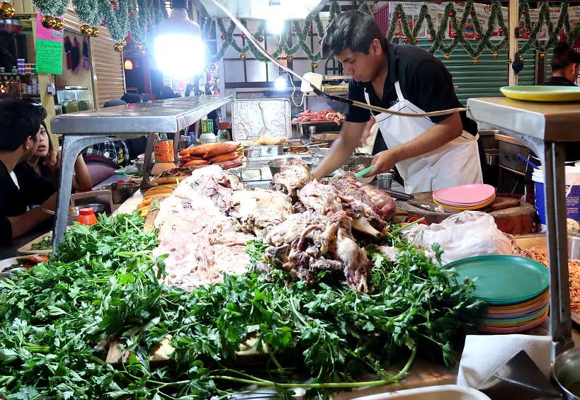 Tacos de Barbacoa Stand at Mercado De Jamaica  foods in Mexico City by Authentic Food Quest