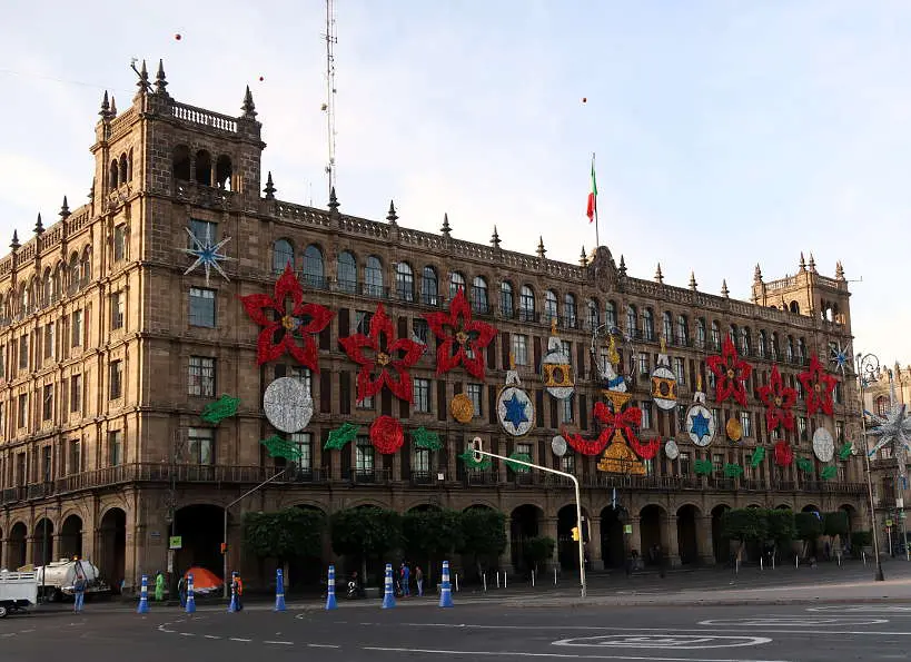 Zocalo plaza in Mexico City at Christmas by AuthenticFoodQuest