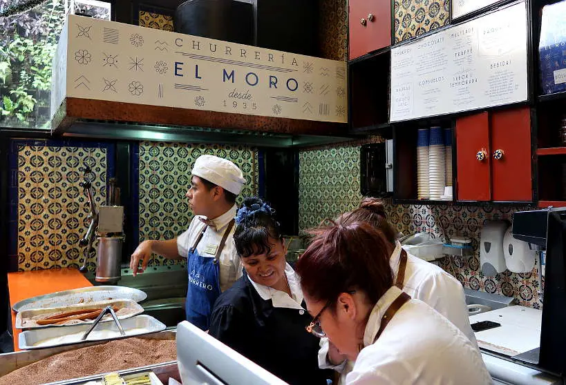 Churreria El Moro at Mercado de Roma in Mexico City food market by Authentic Food Quest