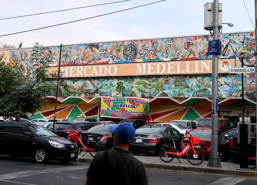 Entrance Mercado de Medellin Mexico City Markets by AuthenticFoodQuest