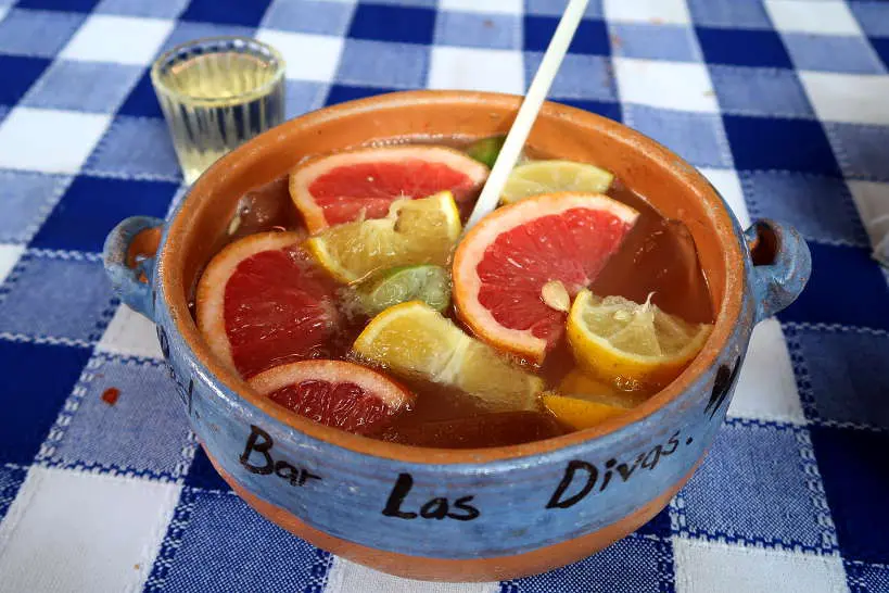 Cazuela Tequila drink for foods in Guadalaraja by Authentic Food Quest