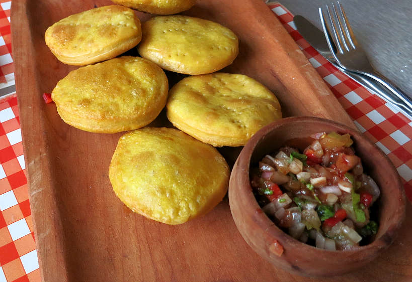 Chilean Pebre with Sopaipilla Pumpkin Doughnuts Chile by AuthenticFoodQuest