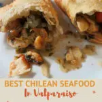 Inside the empanada de mariscos