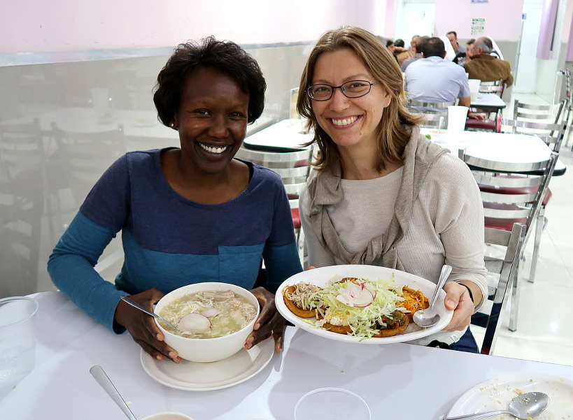Rosemary and Claire at CenaduriaDonGuille_on of the Best Restaurants in Guadalajara for regional food by AuthenticFoodQuest