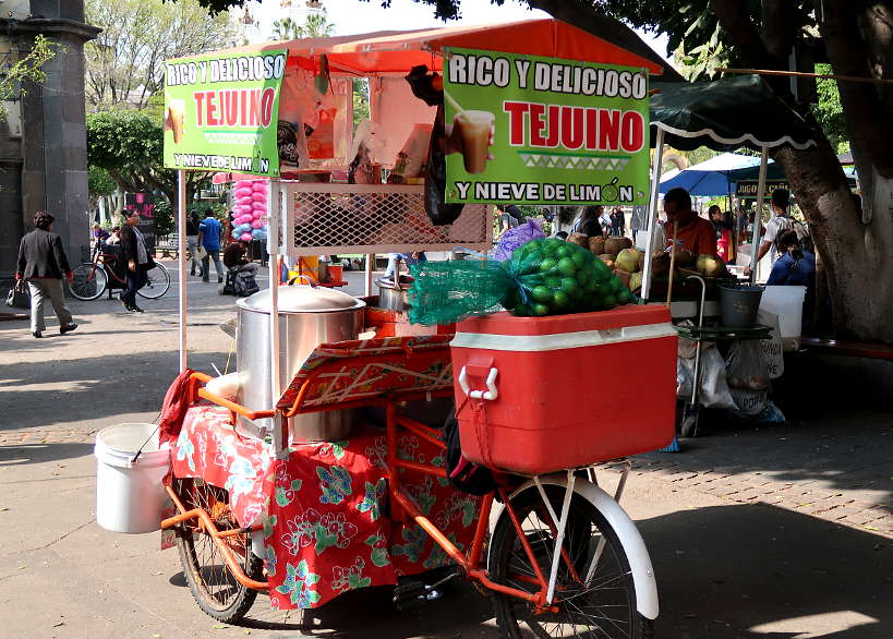 Tejuino street cart for Guadalajara foods by Authentic Food Quest