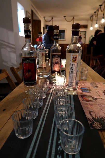 Mezcal tasting El Cortijo Mezcaleria Oaxaca by Authentic Food Quest