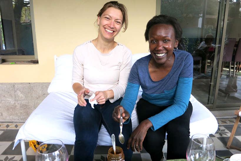 Claire and Rosemary Buenos Aires Argentina for Chocotorta Recipe by Authentic Food Quest