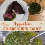 Pinterest Authentic Chimichurri recipe by Authentic Food Quest