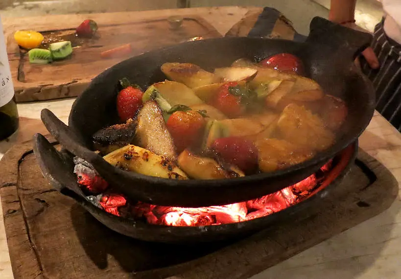 Fruits cooked in the Caldero Francis Mallmann seven fires technique by AuthenticFoodQuest