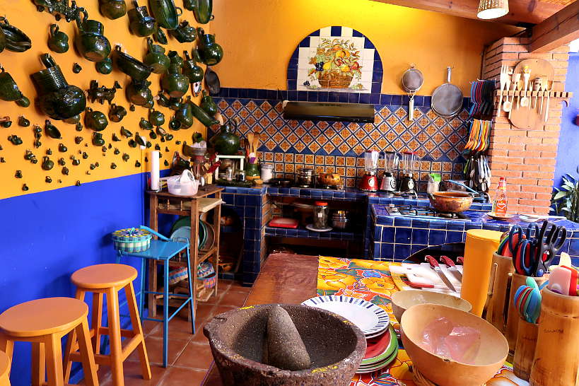Open air kitchen for cooking class in Oaxaca by Authentic Food Quest