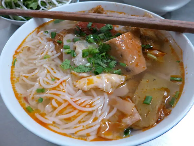 Bun Cha Ca Vietnamese Fried Fish Cake Noodle Soup Food in Danang by AuthenticFoodQuest