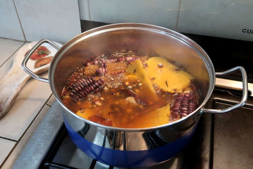 Making mazamorra morada Peruvian corn pudding by Authentic Food Quest