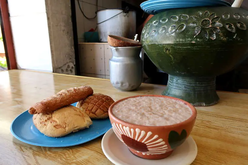 Chocolate with pan dulce for Oaxaca foods by Authentic Food Quest