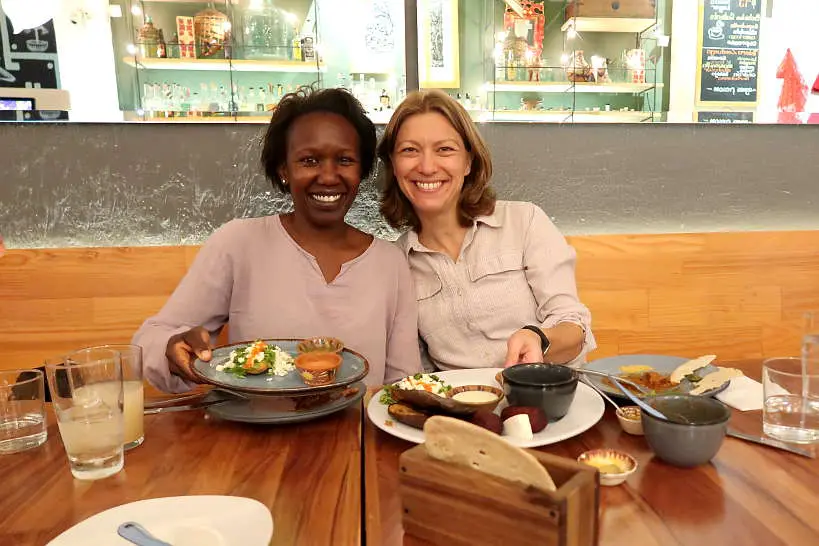 Rosemary and Claire at Zandunga Oaxaca Restaurant by Authentic Food Quest