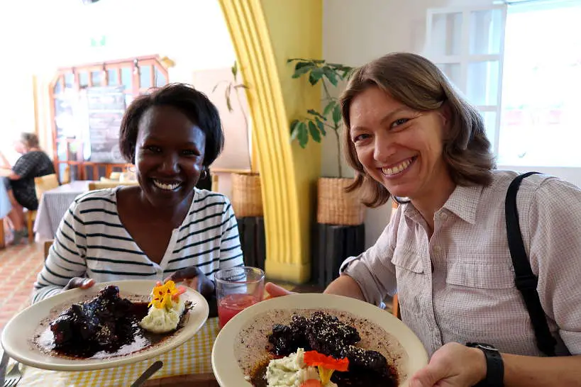 Rosemary and Claire at Cabuche Restaurant by Authentic Food Quest