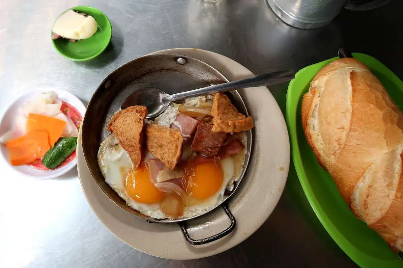Banh Mi Op La food in Saigon by Authentic Food Quest