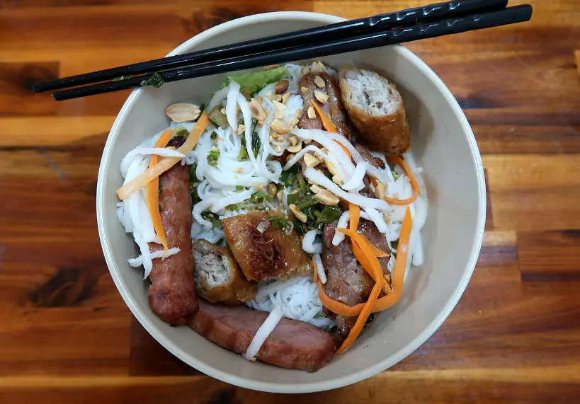 Bun thit nuong food in Saigon by Authentic Food Quest