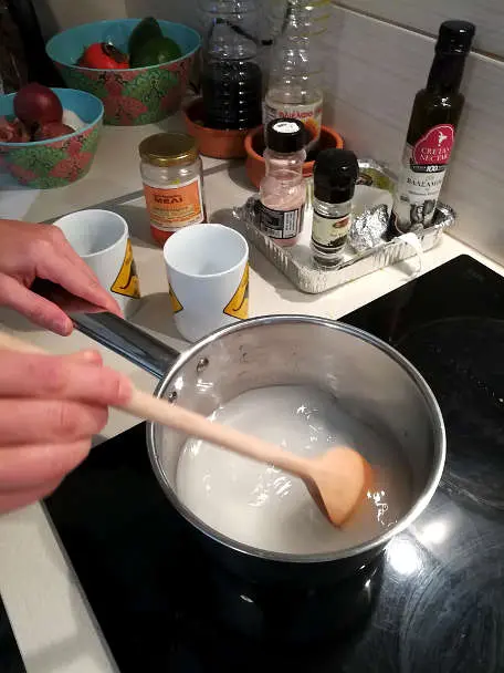 Making the syrup for melomakarona recipe by Authentic food quest