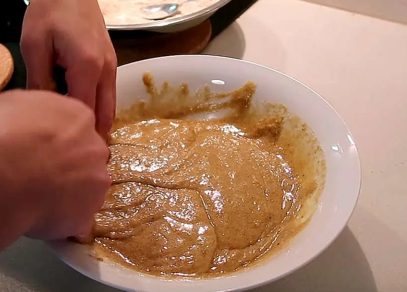 Wet dough for Greek Christmas Cookies by Authentic Food Quest
