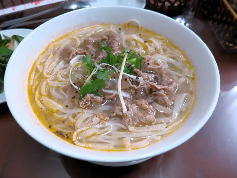 Pho at Breakfast at Green Coco homestay in Hoi An by AuthenticFoodQuest