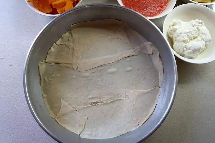 Baking dish with phyllo dough layer by Authentic Food Quest