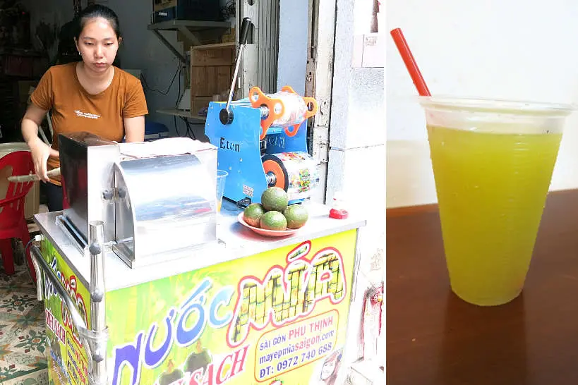 Nuoc Mia Sugar Cane Juice in Saigon Vietnam by Authentic Food Quest