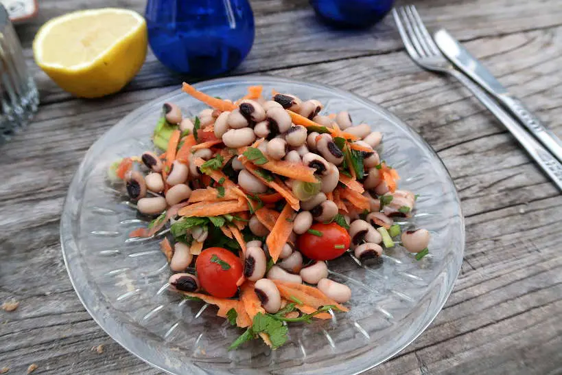 Black eye Peas Salad olive oil tasting food pairing by Authentic Food Quest