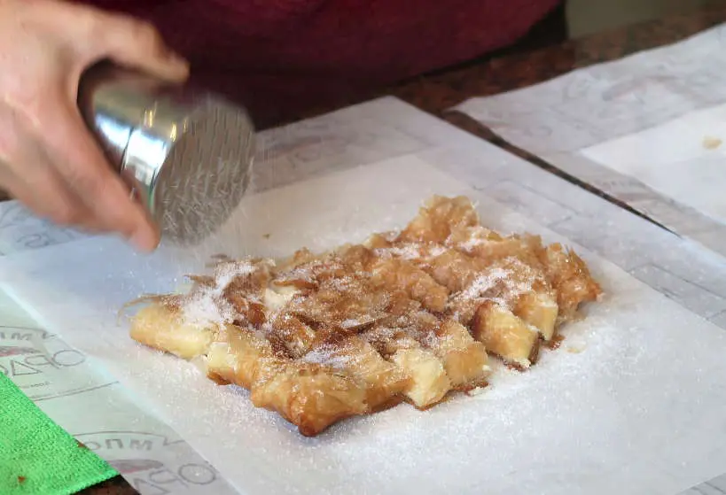 Bougatsa Iordannis topping sugar by Authentic Food Quest