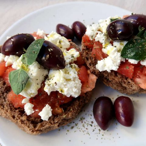 Cretan Dakos Salad by Authentic Food Quest
