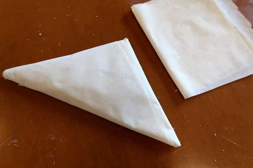 Left over phyllo dough triangle by Authentic Food Quest