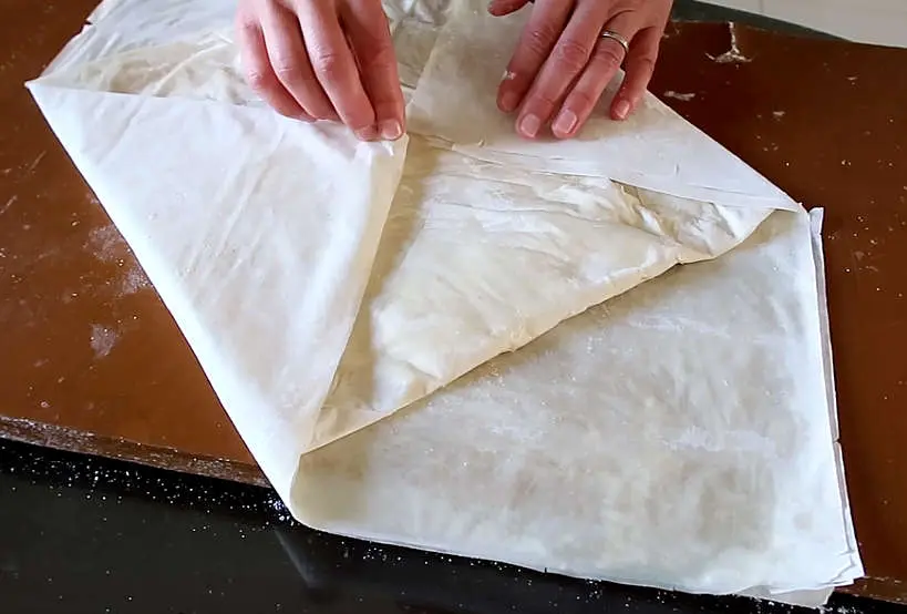 Recipe bougatsa fold by Authentic Food Quest