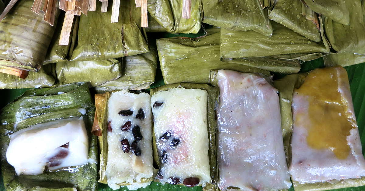 Thai Desserts cooked in banana leaves by AuthenticFoodQuest