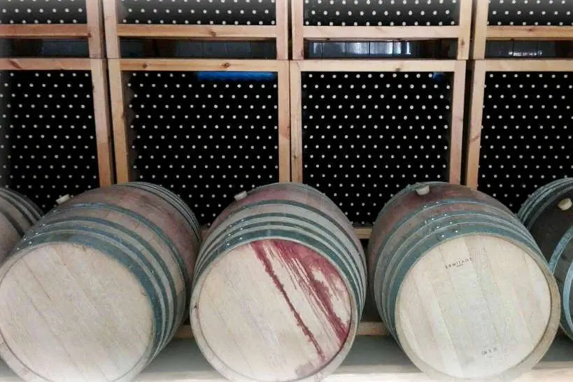 Anoskeli Winery Barrels in Crete by AuthenticFoodQuest