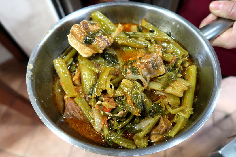 Pork Celeri Stew at  Patsas Agnos Marmaritzakis Restaurant in Chania by AuthenticFoodQuest