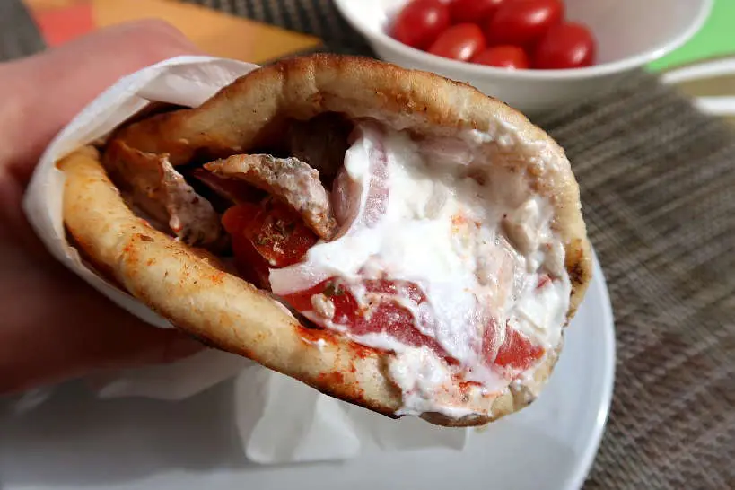 Souvlaki from Oasis in Chania Crete by AuthenticFoodQuest