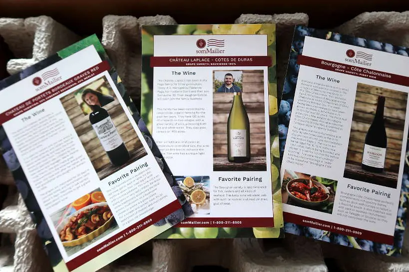 French Wines Information Cards from Sommailier Wine Club by AuthenticFoodQuest