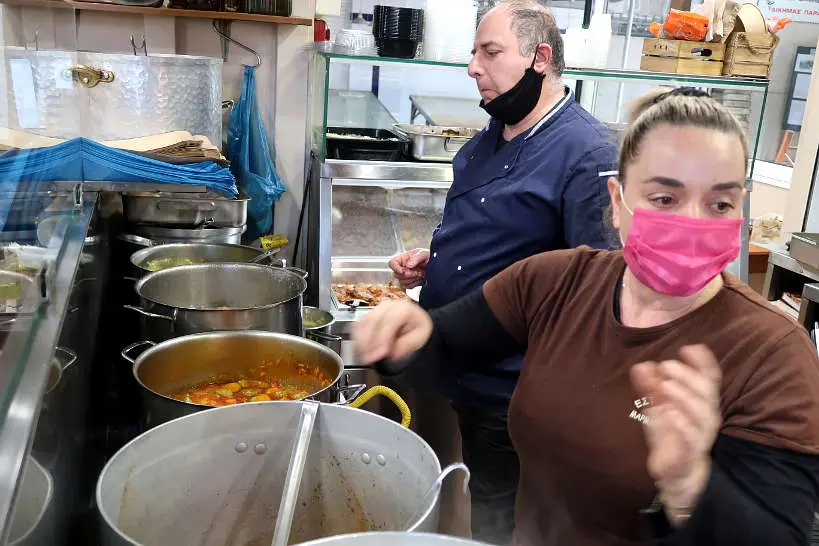 Kitchen at Patsas Agnos Marmaritzakis chania by Authentic Food Quest
