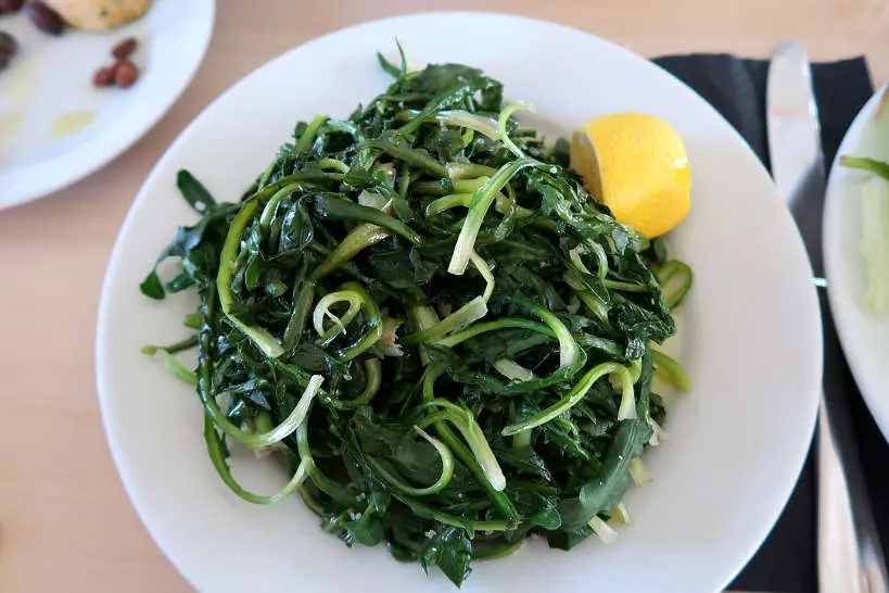 Stamagathi wild greens for food in Crete by Authentic Food Quest