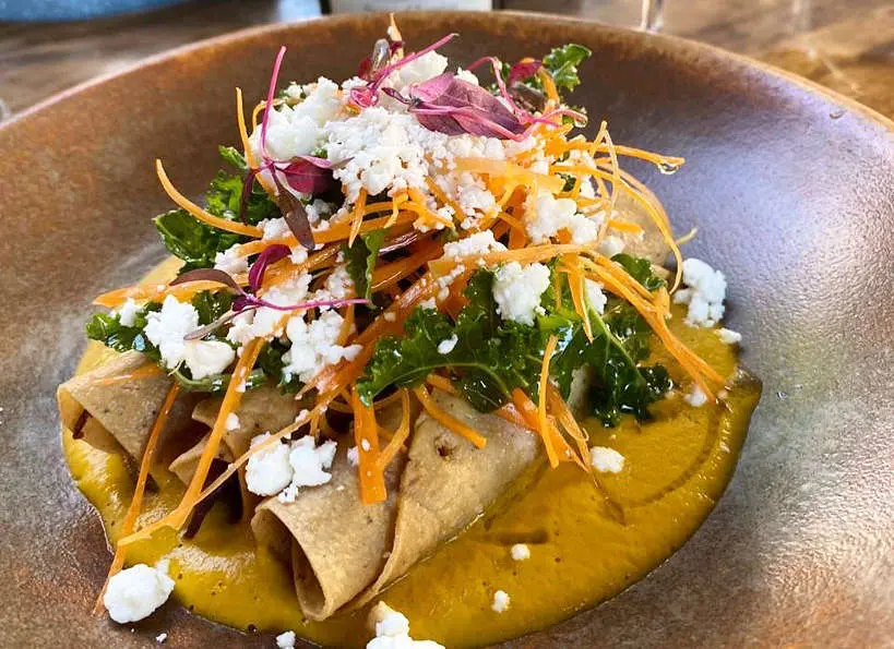 Tacos Dorados at Tikkun Restaurant by AuthenticFoodQuest